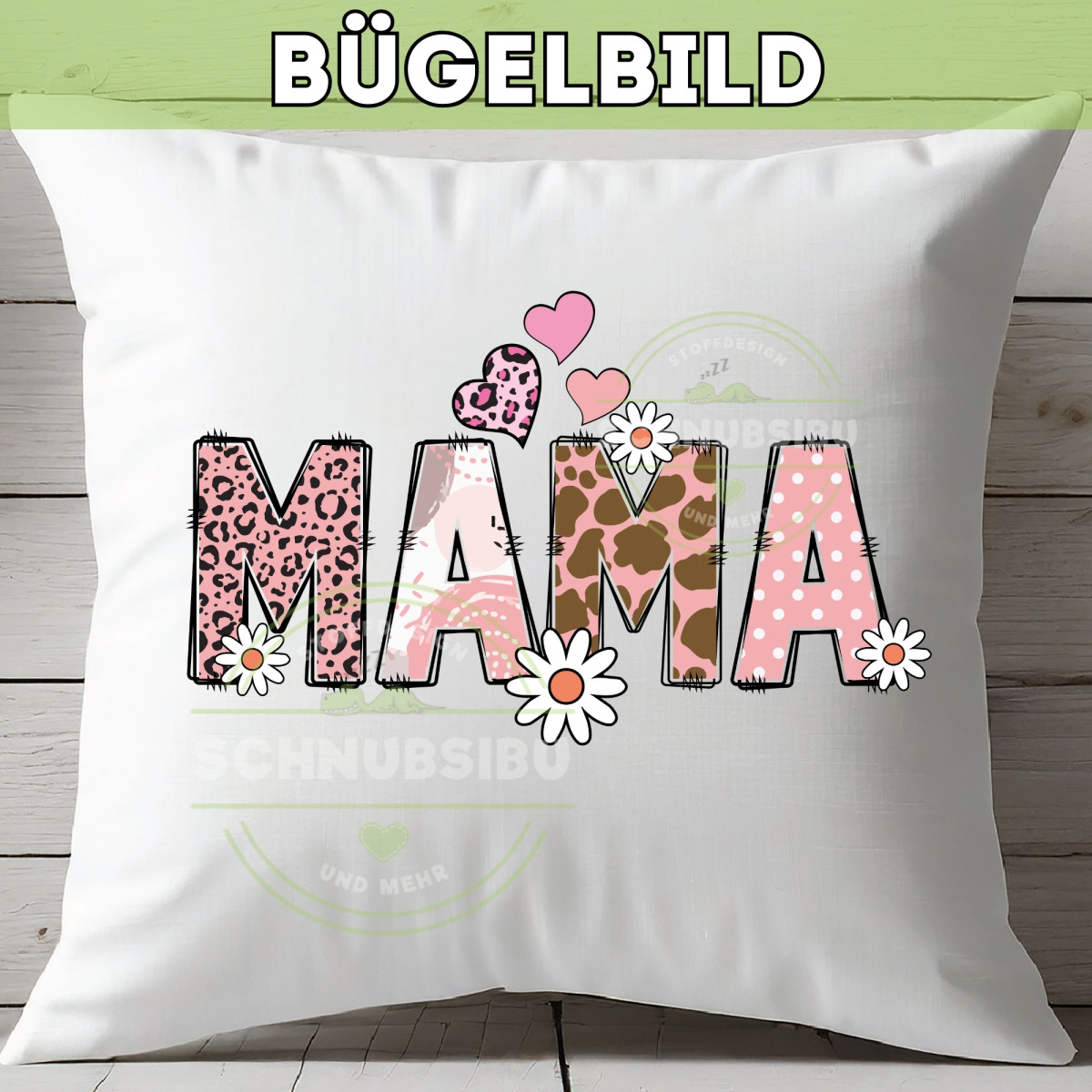 Bügelbild Muttertag - Mama Min